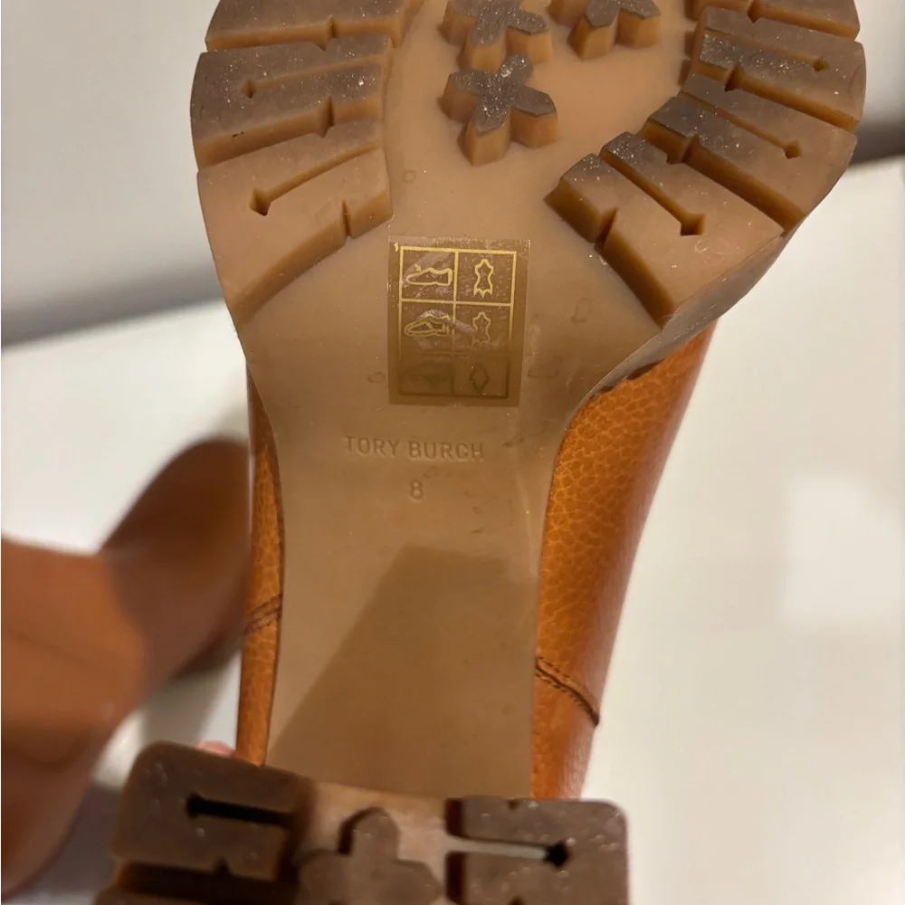 Tory Burch Tan Leather Ankle Booties - Picture 8 of 8